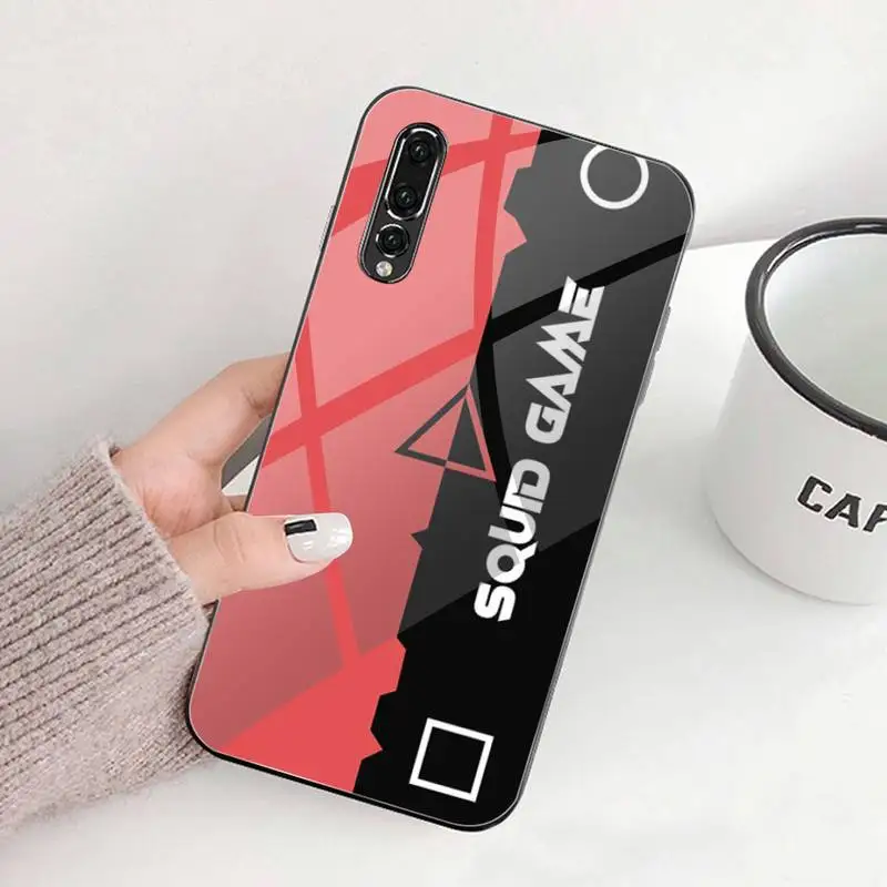 Чехол для телефона Squid Game 456, сериал ужасов, темперированное стекло, для Huawei P30 P20 P10 Lite Honor 7A 8X 9 10 Mate 20 Pro.