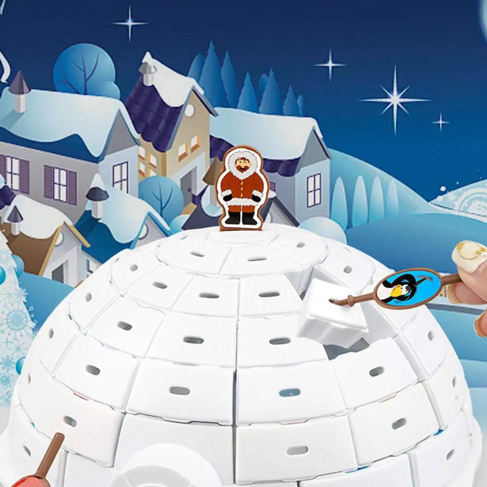 

Penguin Ice Dome House Parent-Child Educational Toy Board Game Building Blocks