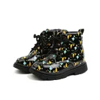 Детские Ботинки Martin 2021, детская осенне-зимняя обувь с мультяшным рисунком для мальчиков и девочек, модная обувь на мягкой подошве с принтом, детская обувь 1-6 лет