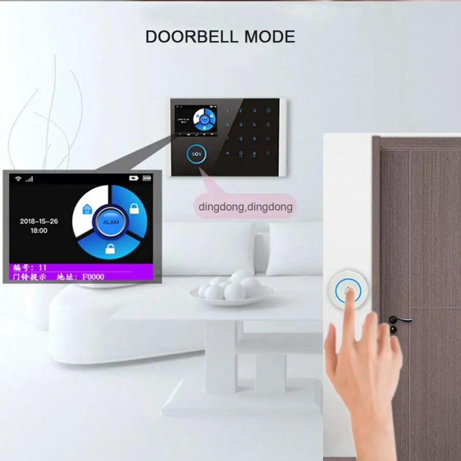 Alarm system for home WIFI GSM GPRS Home Burglar Intruder Touch Sensor Security System Accessories Anti-theft | Безопасность и