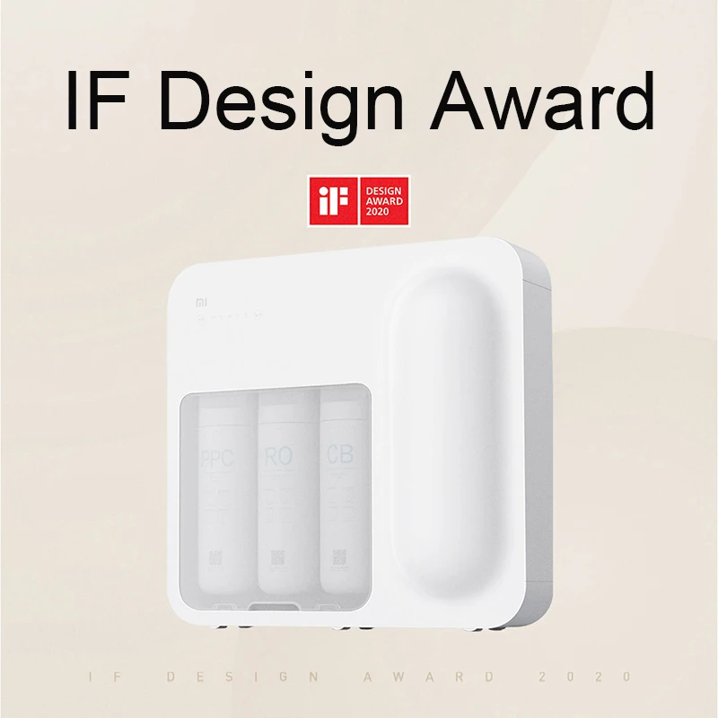 

Xiaomi Intelligent Water Purifier For Direct Drinking RO Membrane Reverse Osmosis Water Filter System Extra 3 Cartridges