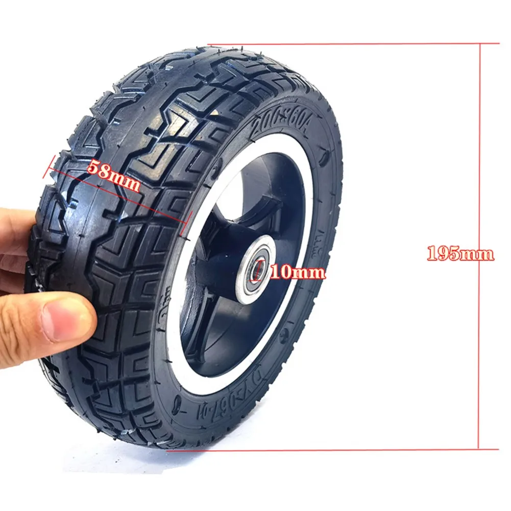 

Колесо переднее однотонное для электрического скутера Kugoo Kirin S1 S2, 8 дюймов, 200x60