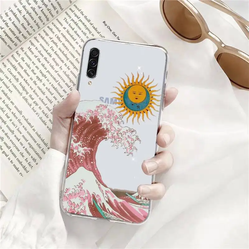 

aesthetic vaporwave sea Phone Case Transparent for Samsung s9 s10 s20 Huawei honor P20 P30 P40 xiaomi note mi 8 9 pro lite plus