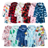 kids sleepwear robe infant pijamas children bath robes flannel winter nightgown for boys girls pajamas baby clothes 1 8 years
