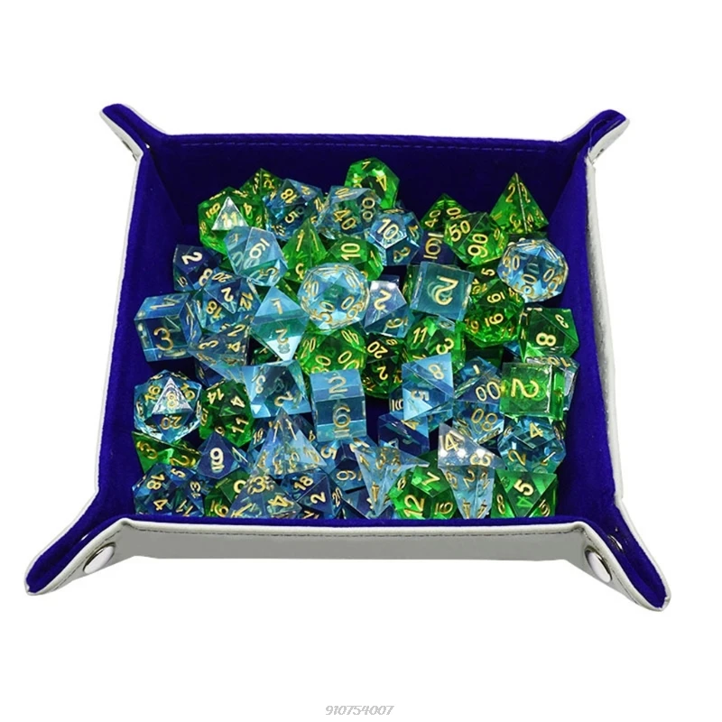 

RPG Dice Board Game set of 7 D4 D6 D8 D10 D12 D20 Transparent Sharp Resin Dice M12 21 Wholesales