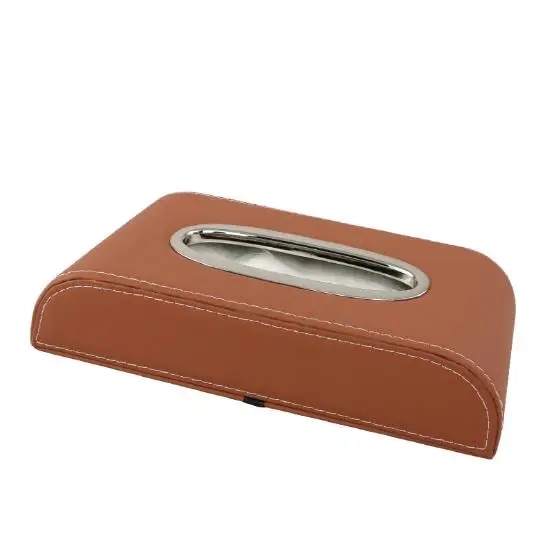 

Car Leather Armrest Tissue Box Cover Pumping Paper Car Home Napkin Holder Case