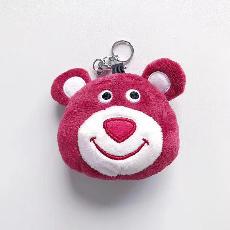 Plush 3D fork strawberry bear Bluetooth wireless headset set Silicone cover For Airpods Earphone Protective Shockproof cases