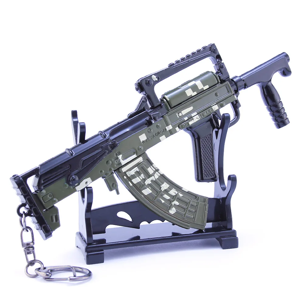F Игра PUBG AUGA3 Groza оружейный пистолет Модель 17 см Брелок высокого качества игровой брелок для ключей подарки для влюбленных - Цвет: F