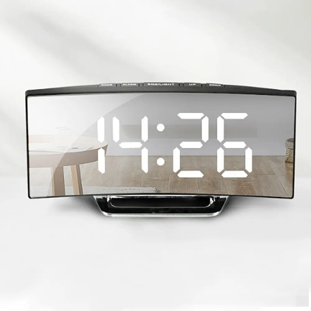 Цифровой будильник изогнутый СВЕТОДИОДНЫЙ экран 7 дюймов с регулируемой