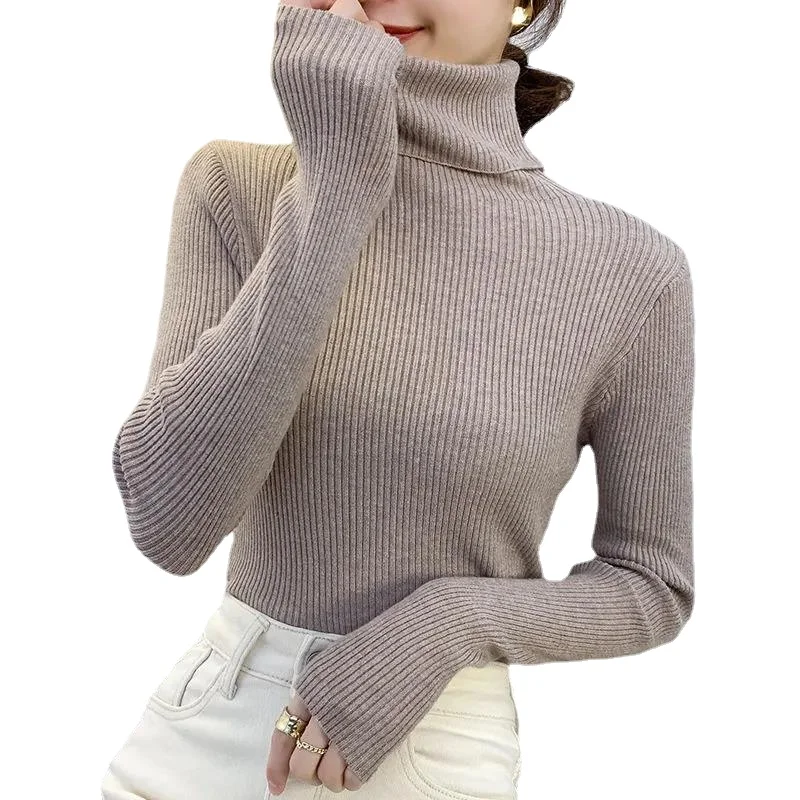 Женский новый осенне-зимний пуловер с длинным рукавом подходящий ко всему