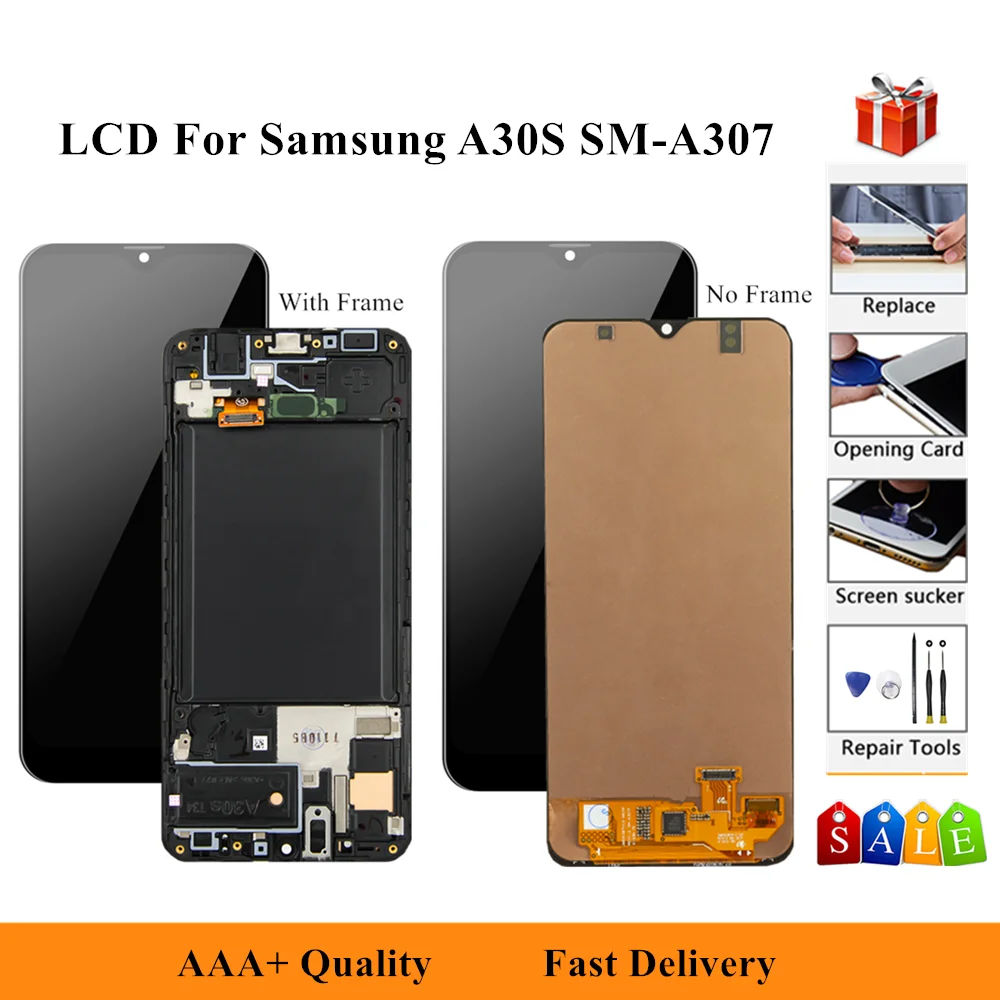 ЖК экран A30S для Samsung Galaxy сенсорный дигитайзер в сборе дисплей A307 A307F A307G A307YN Замена
