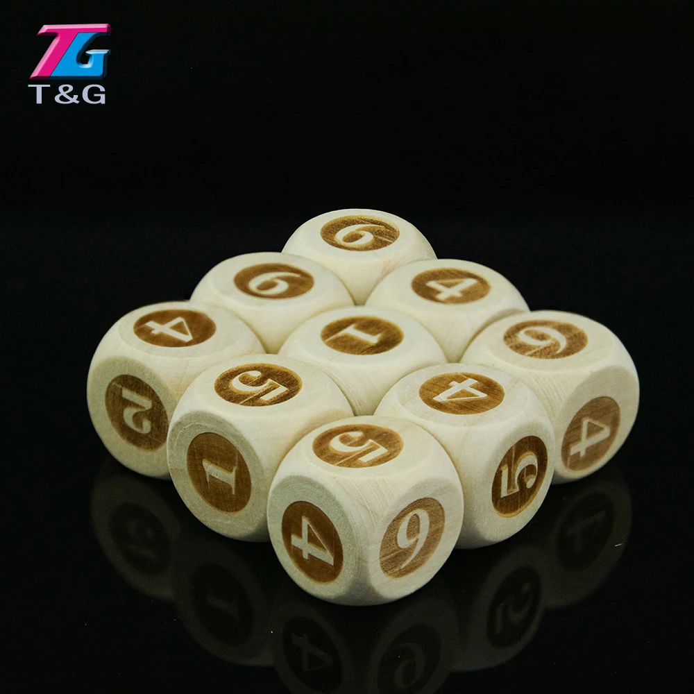 

29mm 19mm High Quality Wooden D6 D12 Dices Standard Dots and Number for Role Playing Board Game Multi Sides Entertainment