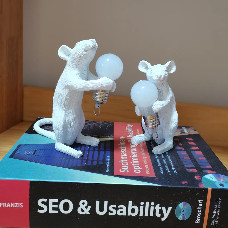 Полимерный ночник в виде мыши и животных декоративный Настольный светильник