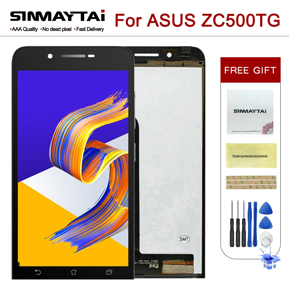 Черный 5 0 ''для Asus ZenFone Go ZC500TG Z00VD ЖК дисплей + сенсорная панель дигитайзер