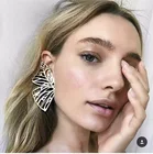 Женские серьги в стиле бохо YWZIXLN, металлические серьги-гвоздики золотого и серебряного цвета с большой полой бабочкой, оптовая продажа, E0118