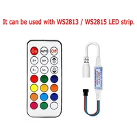 ws2815 ws2813 led strip lights controller rf 21key 4pin remote wireless 350 dream effect sm jst rgb ic led light dc5 24v