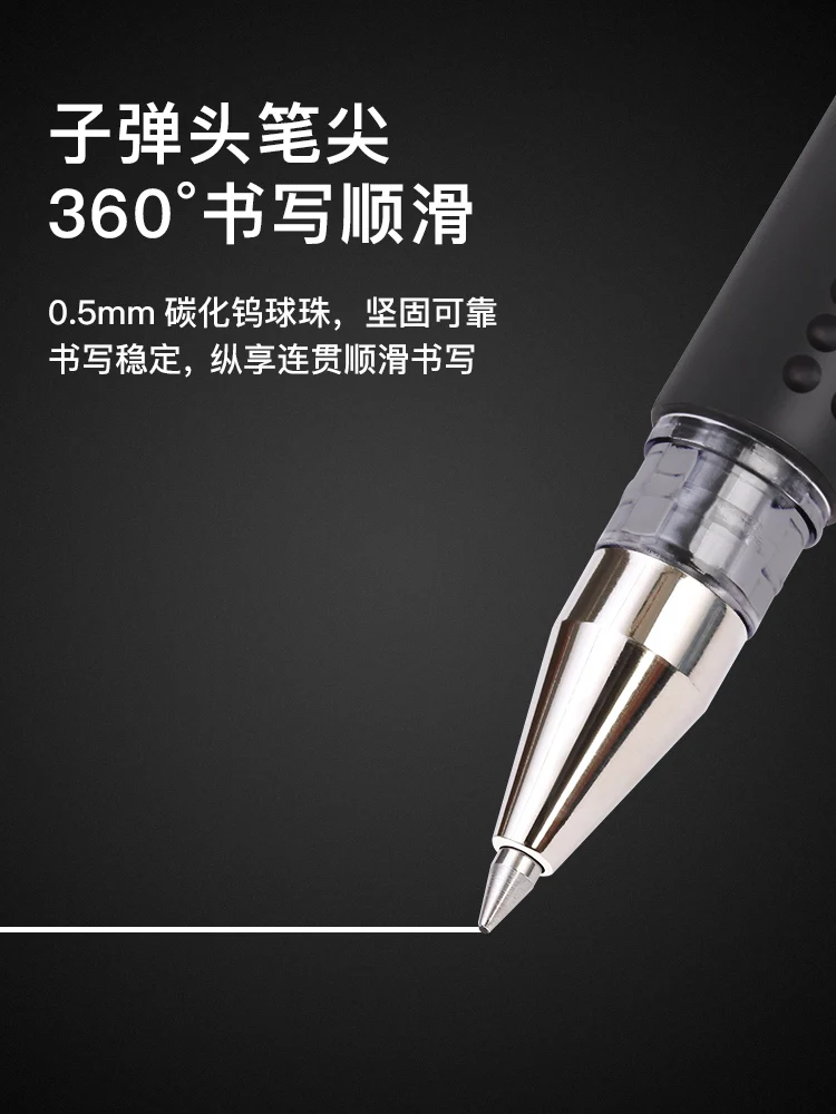 

Гелевая ручка 2022 24 шт., черная, 0,5 с шариковой ручкой для студентов, специальная кисть для экзамена, Офисная карбоновая ручка для подписи