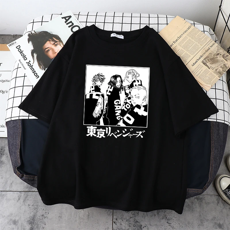 

Tokyo Avengers Japanese Anime T Shirt Men Tops Harajuku Kawaii Tokyo Avengers Graphic Tees Unisex Cartoon Tshirt