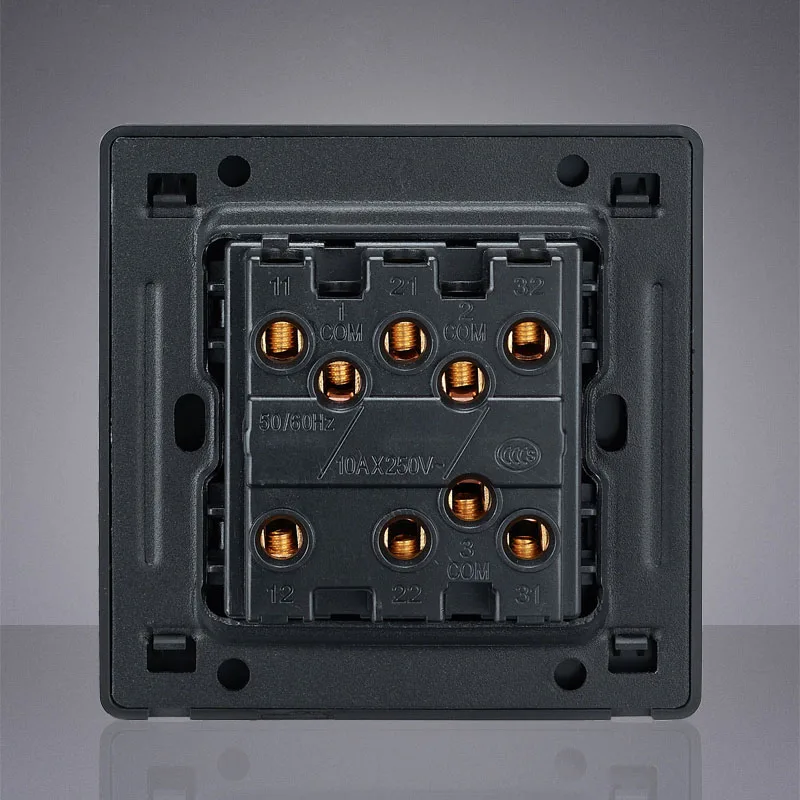 3-х клавишный настенный переключатель в стиле ретро с серебряным рычагом 86 видов