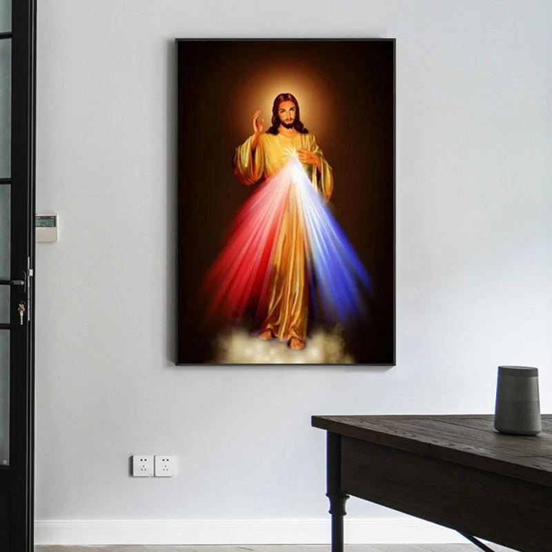 Современное изображение Иисуса христианского Бога милосердия Искусство