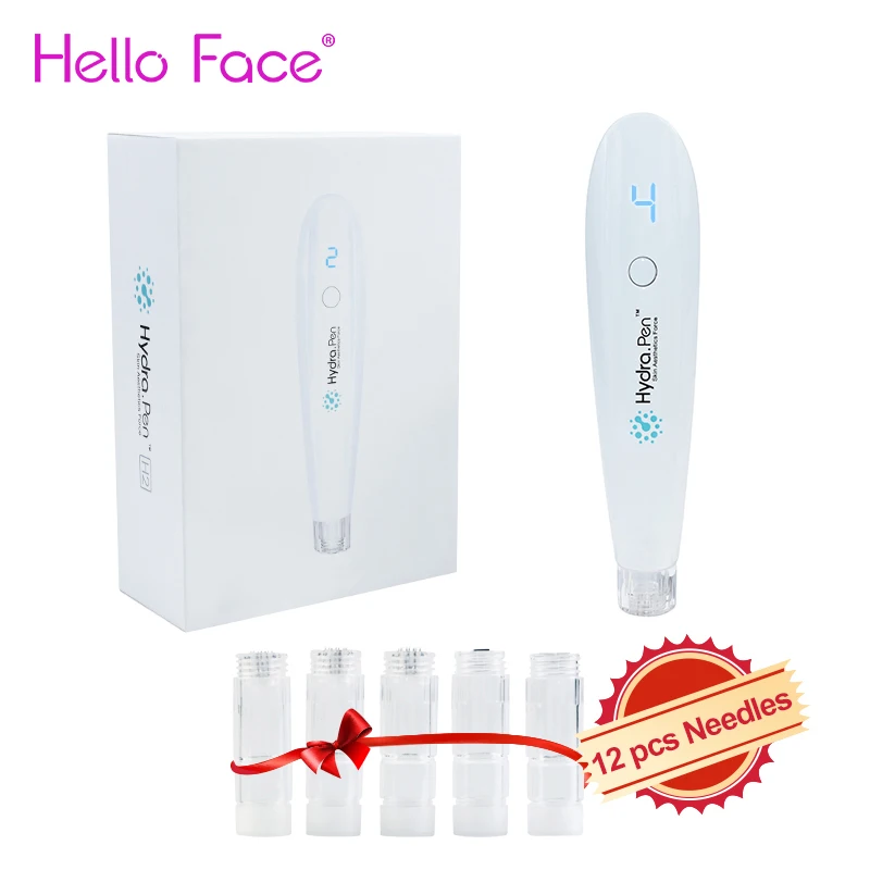 Профессиональная ручка Hydra H2 для мезотерапии с 12 картриджами автоматический