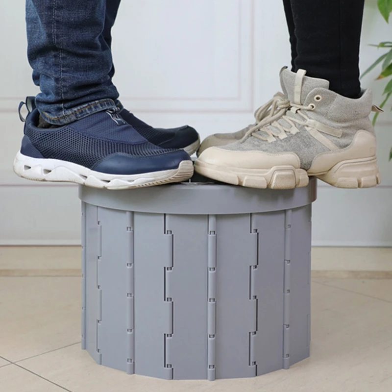 vender Portátil Dobrável De Acampamento Toalete Viagem Ao Ar Livre Commode Porta Potty Carro Wc Caminhadas Longas Viagens Balde Mais Velho Assento Do Toalete P82c