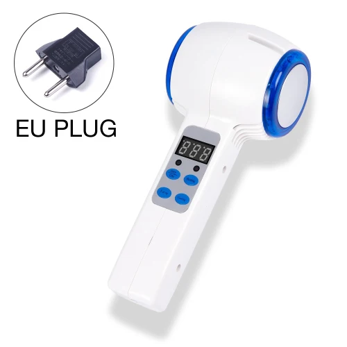 EU Plug Светодиодный Горячий Холодный Молоток уход за лицом криотерапия синий Фотон Лечение Акне косметический Массажер для кожи антивозрастной лифтинг омоложение инструменты - Цвет: EU Plug