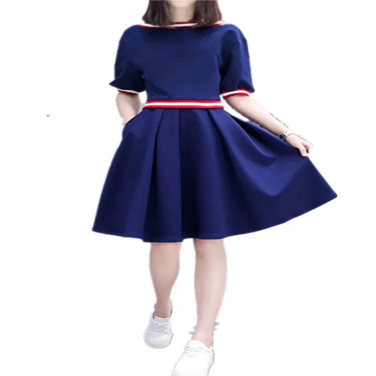 Новинка Летнее приталенное и облегающее платье-трапеция в Корейском стиле из