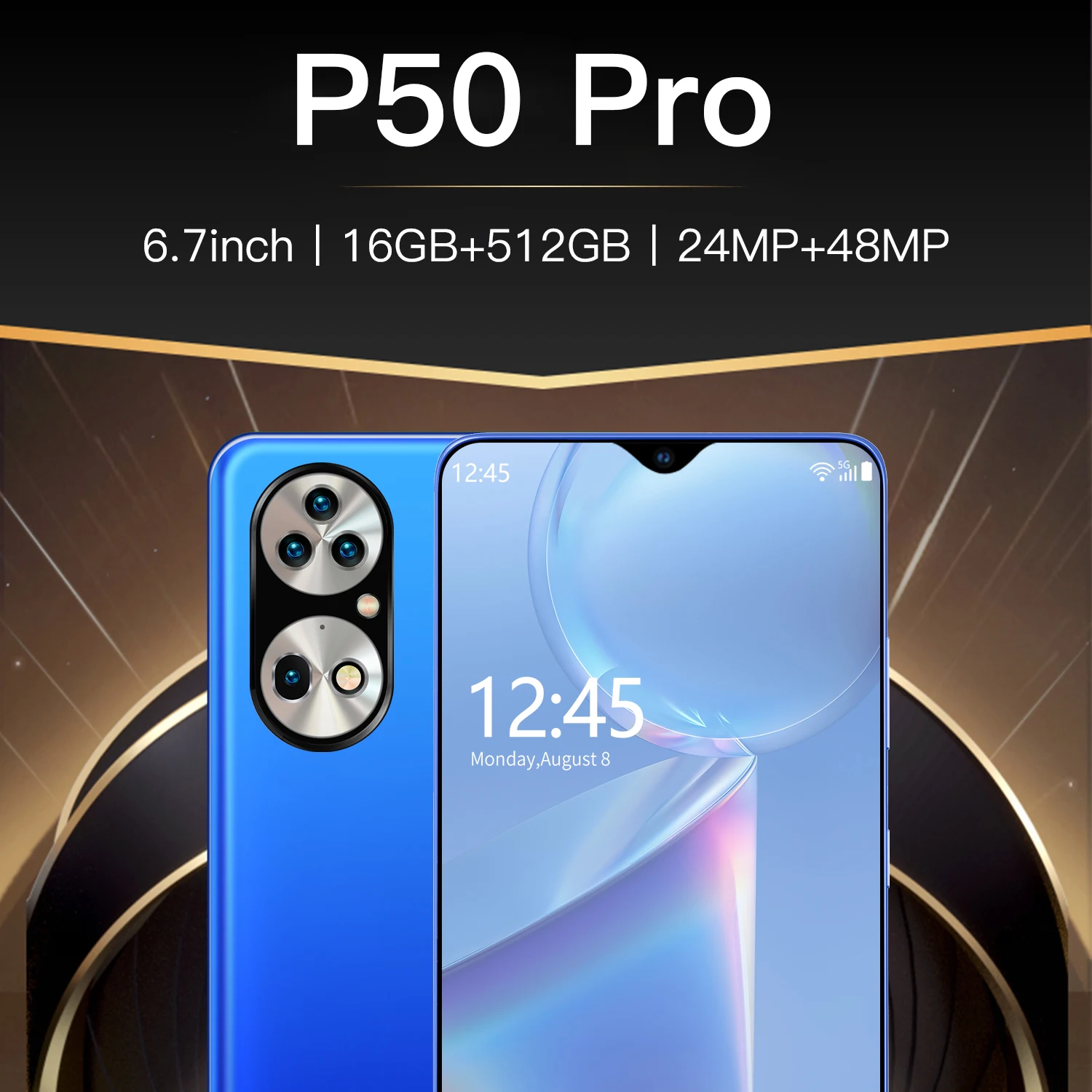 

Smartphone HUAVVEI P50 Pro 4G LTE 5G TOP Selling Global Version 6.7Inch 16+512GB Snapdragon888 Deca Core Dual SIM Mobile Phone