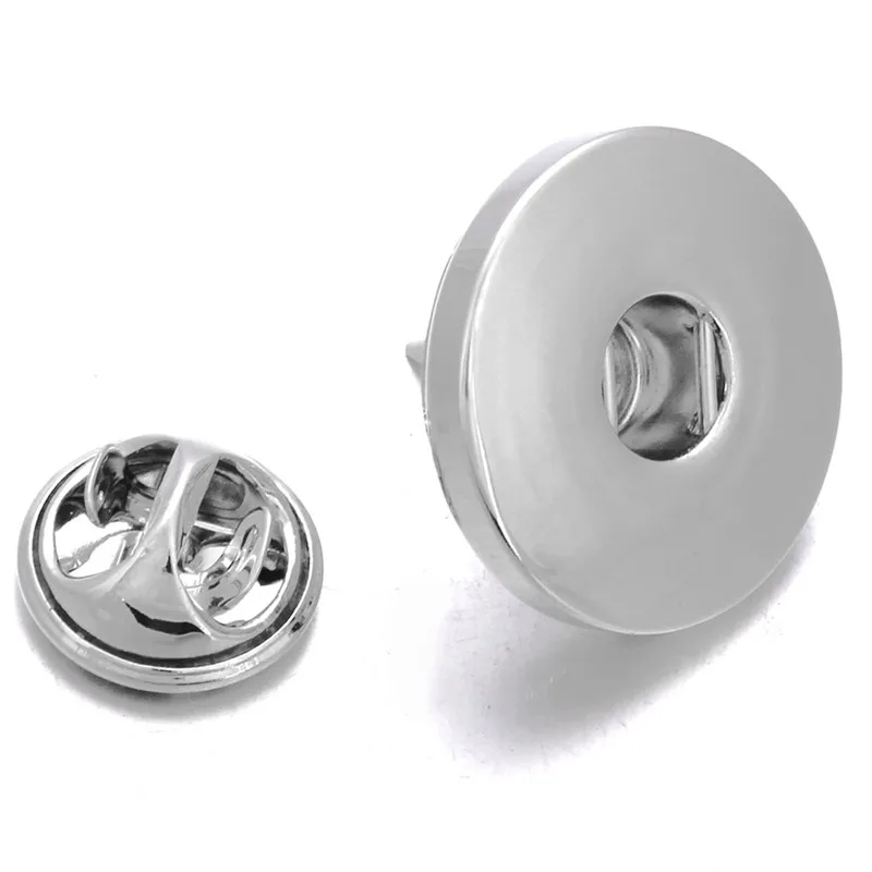 Новая оснастка ювелирные изделия 18 мм металлическая Кнопка Брошь для женщин