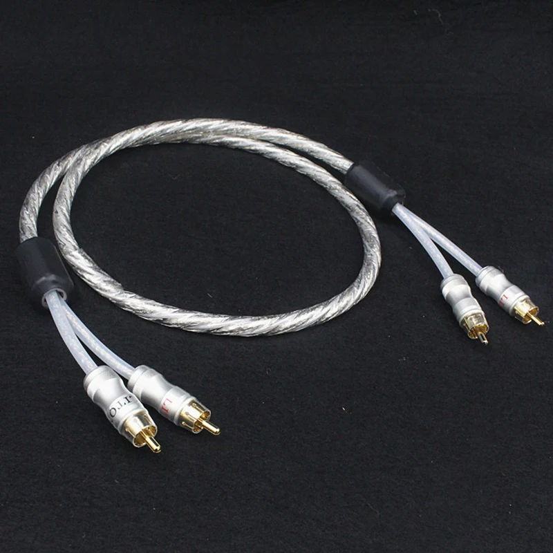 Hifi Liton посеребренный двойной фильтр кольцо линия звукового сигнала RCA разъем