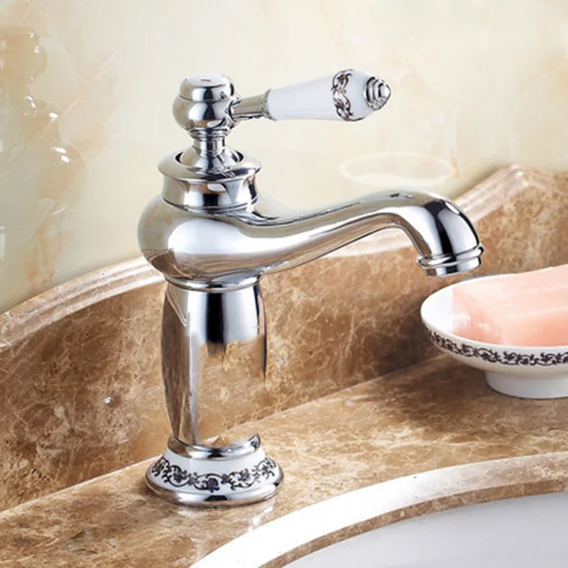 Смеситель для раковины в стиле ретро смеситель холодной и горячей воды античная