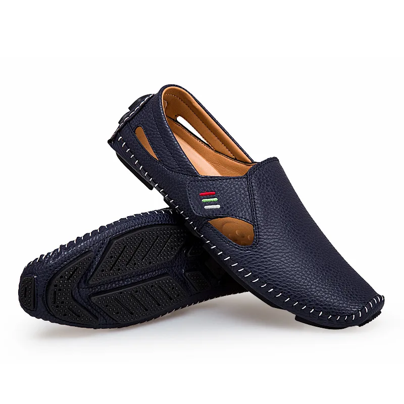 

New 2021 Summer Men Loafers Shoes Fashion Soft Leather Men Casual Shoes Breathable Lightweight Male Driving Shoes Moccasins