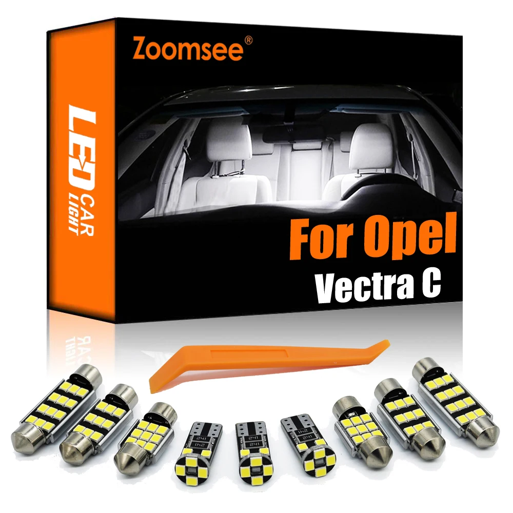 

Zoomsee 10Pcs Interior LED For Opel Vectra C GTS Saloon Estate 2003-2008 Canbus Vehicle Bulb Indoor Dome Map Reading Light Kit