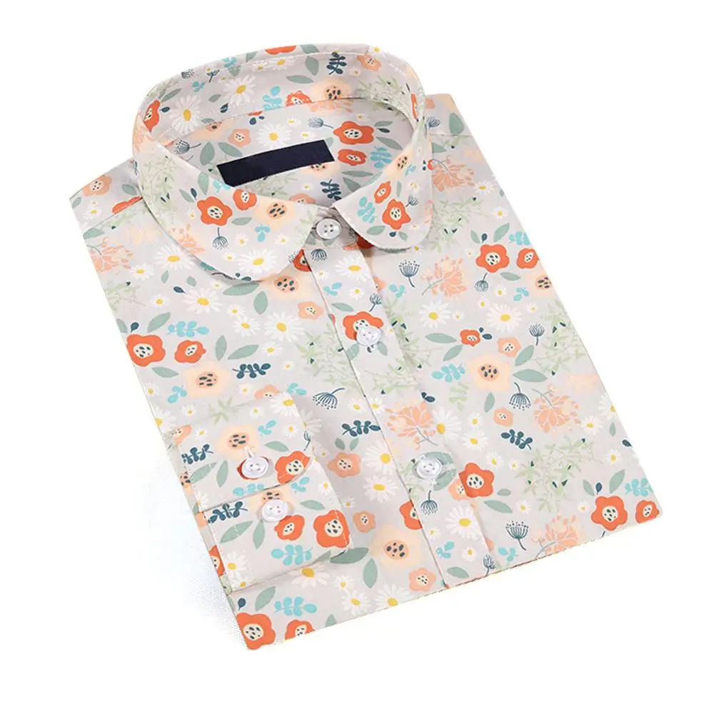 Dioufond Повседневная рубашка в горошек женская блузка размера плюс с длинным