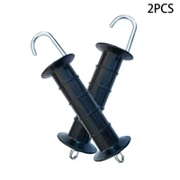 2pcs hook electric protective fence gate handle garden supplies stable durable anti theft with spring safe easy install