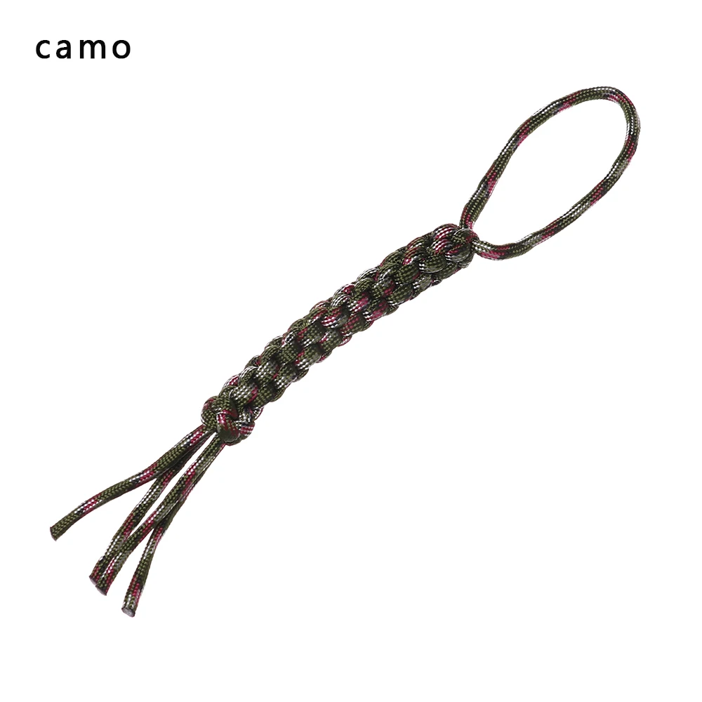 camo 1 шт. Открытый Кемпинг кукурузное плетение выживания Паракорд веревка нейлоновая цепь инструмент украшения подвеска «Нож» падение брелок 7 прядей - Цвет: camo