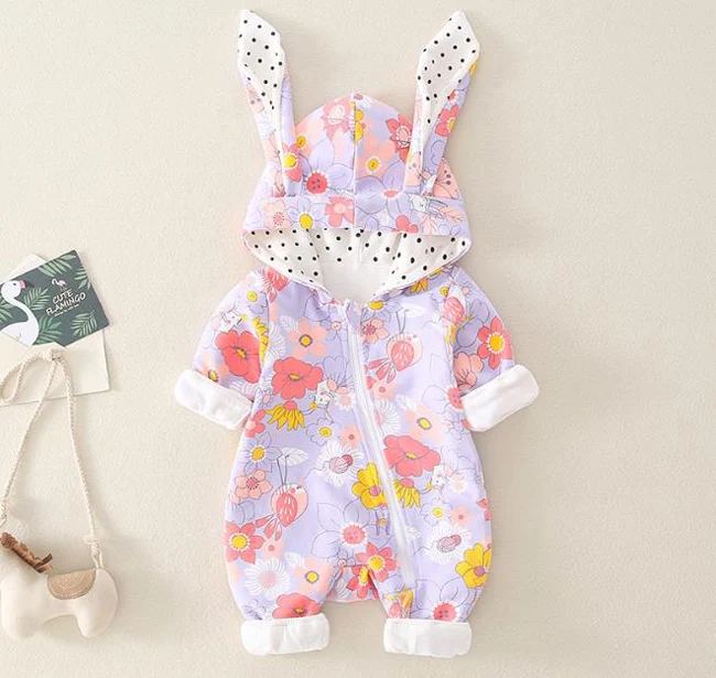 

Комбинезон с цветочным принтом, для новорожденных, хлопковый, ha-yi