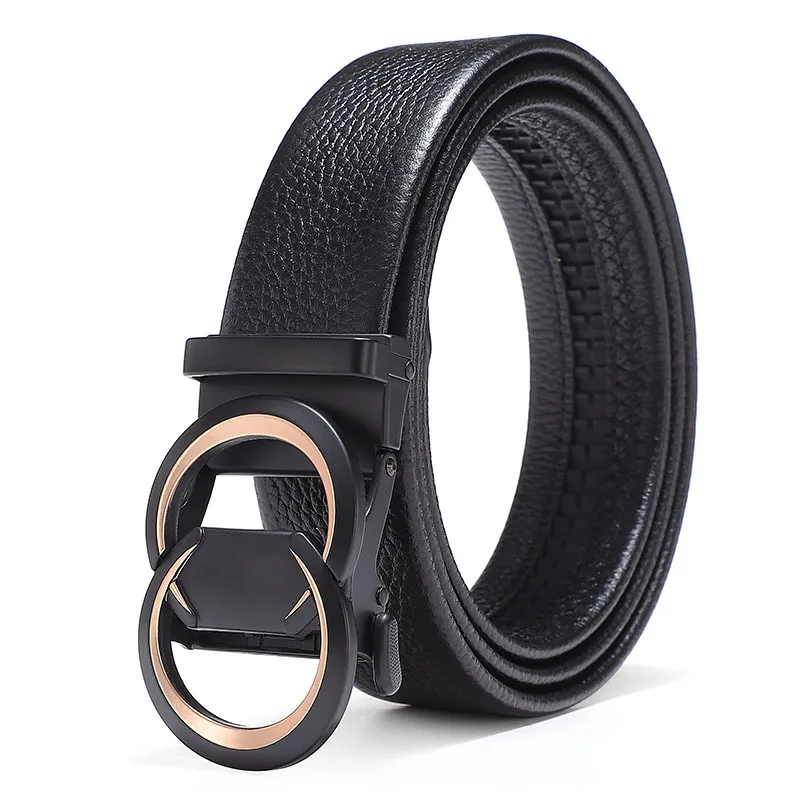 

First leather belt men's automatic belt buckle leisure business Double C G Z designer belts luxury designer waist belt