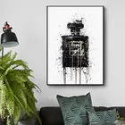 Абстрактное искусство холст картина стене плакат и современные принты абстрактный Черный флакон для духов картинки для гостиной домашний декор
