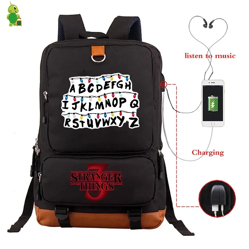 7 Mochila странные вещи рюкзаки мужские женские рюкзак USB зарядка путешествия ноутбук рюкзак большие школьные сумки для подростков мальчиков девочек - Цвет: 7