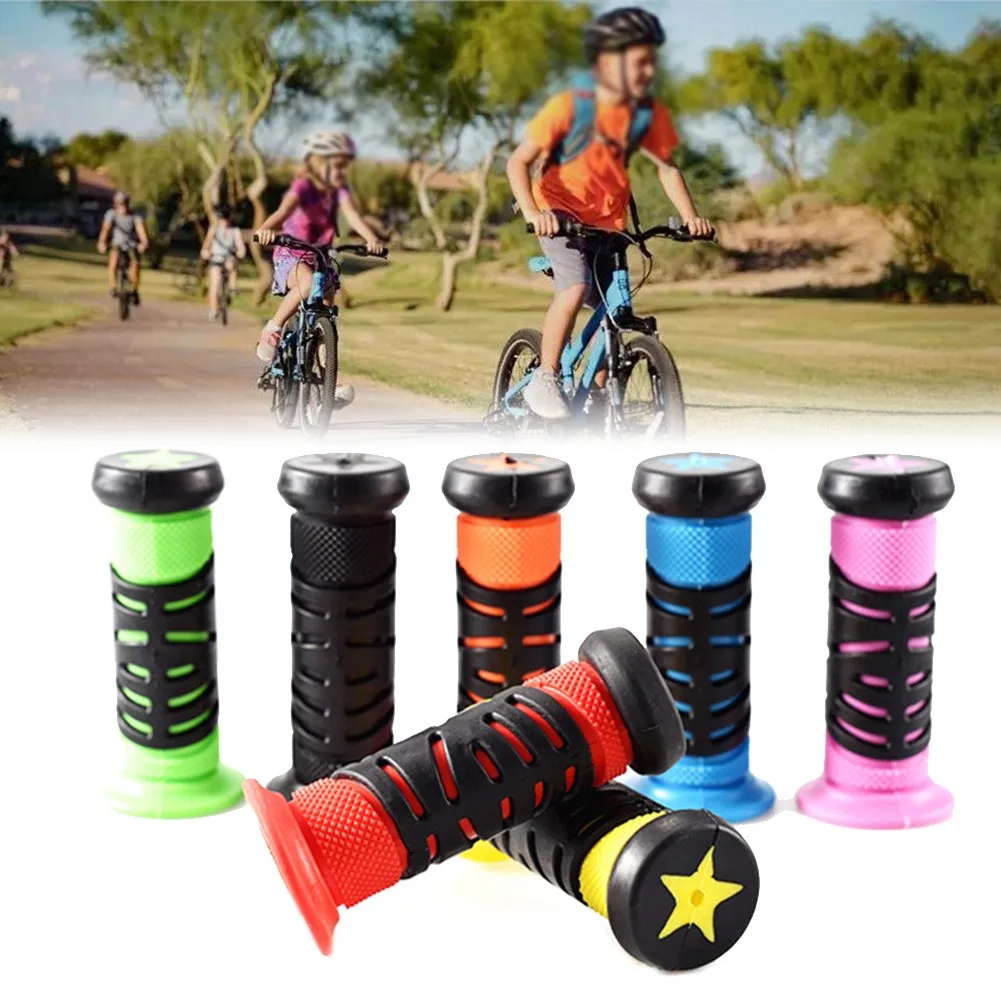 Rubber Bike Bicycle Handle Bar Grips Tricycle Scooter Handlebar For Kids Child Non-Slip Waterproof Cycling Shift Handle Grips