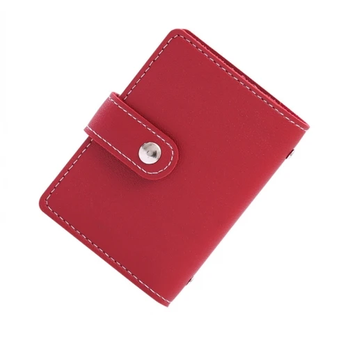 red Противоугонная щетка щит NFC/rfid-карта Пакет 26 слотов для карт креативный визитница держатель для кредитных карт Обложка для паспорта - Цвет: red