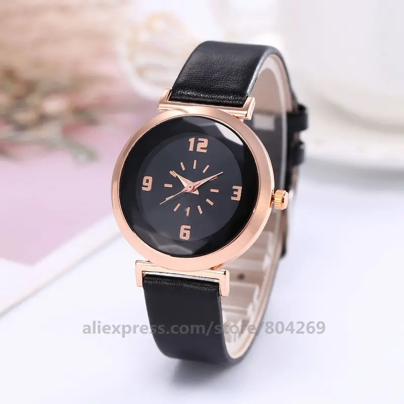 100 шт./лот Оптовая заводская цена модные женские наручные часы с кожаным ремешком