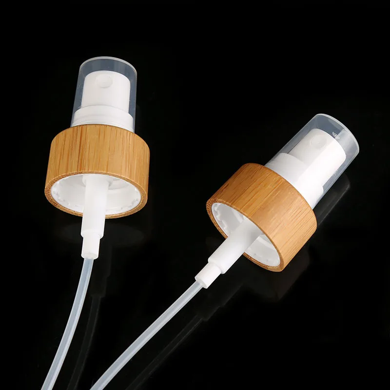 bamboo spray cap Бутылка-спрей для лосьона стеклянная бутылка с бамбуковой крышкой-Распылителем бамбуковая косметическая упаковка Экологичная деревянная бамбуковая крышка пипетки - Цвет: bamboo spray cap