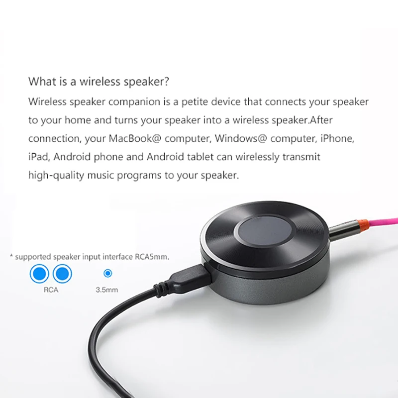 Беспроводной Wi-Fi аудио приемник Audiocast M5 DLNA Airplay поддержка Spotify беспроводной звуковой стример адаптер приемник управление приложением