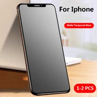1 2 pcs matte frosted screen protector for iphone 5 5s 5c 5e 6 6s 6p 6sp anti fingerprint tempered glass for iphone 7 8 7p 8p x