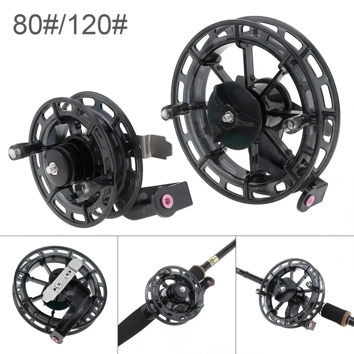 

Ultralight 80# 120# Fishing Reel 1:1 Gear Ratio Right Hand ABS Plastic Former Ice Fishing Wheel Long Shot for Flying Fishing