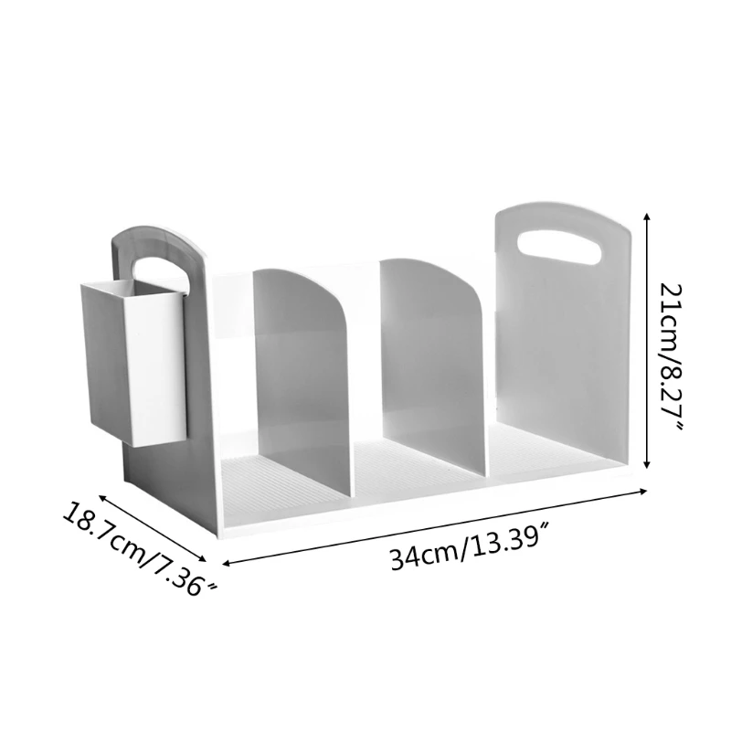 

Bookend Book Support Stand Multifunction Book Folder Bookshelf with Pen Holder