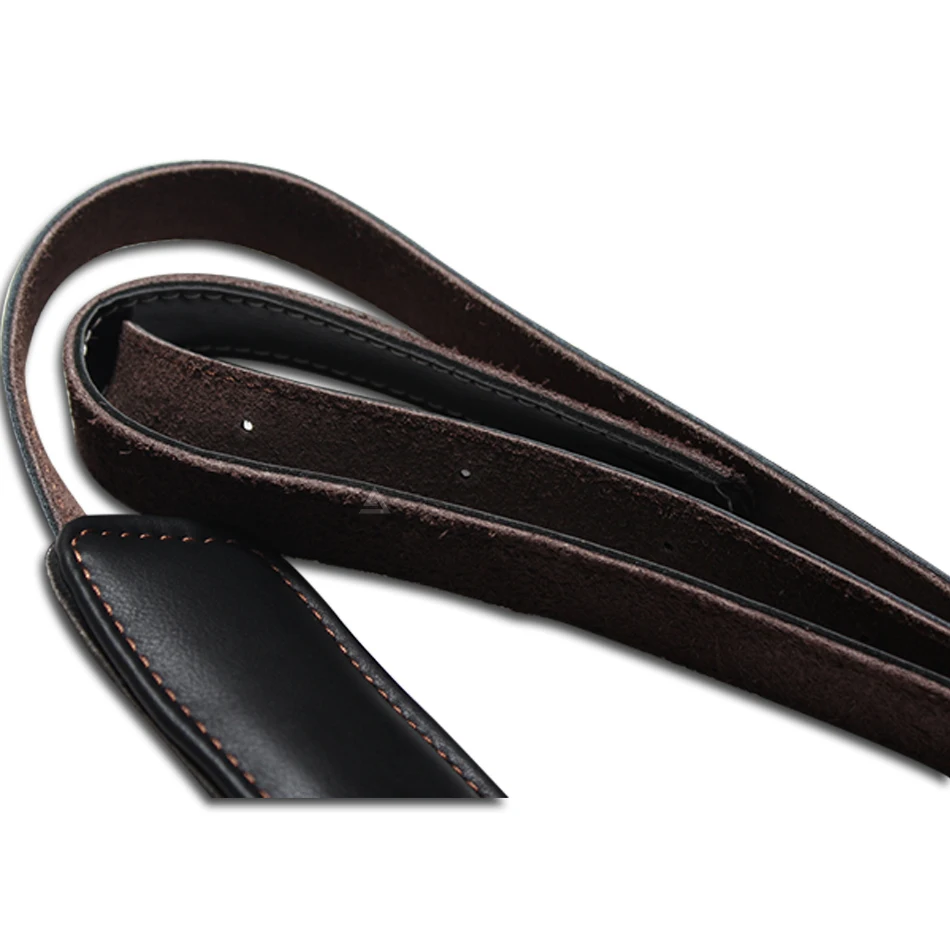 braun und schwarz kuh leder gepolsterte gitarre strap weiche durable einstellbare soldaten verdicken elektrische akustische gitarre bass gürtel f